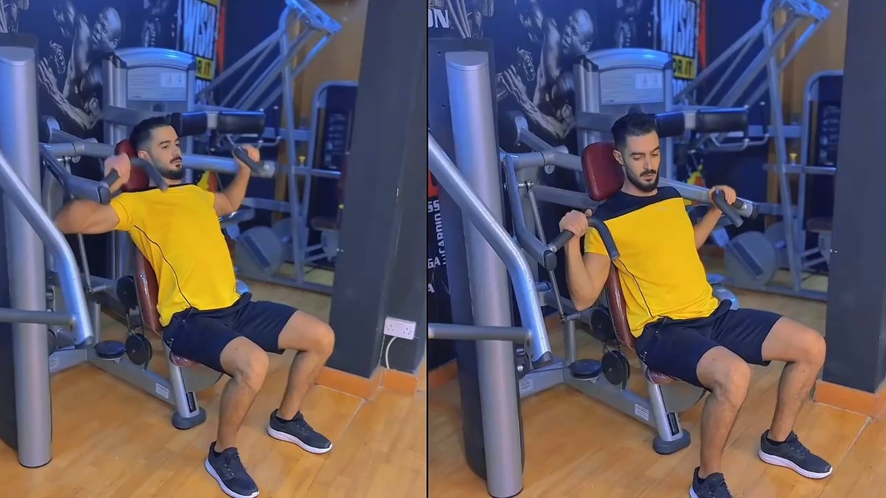 العضلة الأمامية - ضغط أمامي بالجهاز